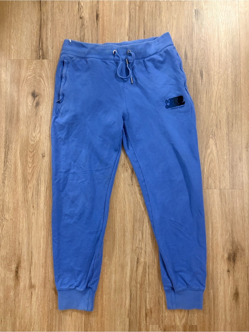Psycho Bunny Men's Blue Gradient Embroidered Logo Jogger Sweatpants